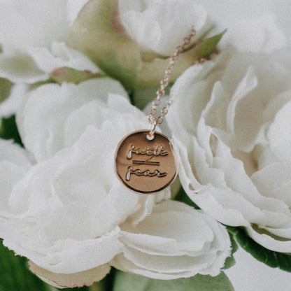 Gold Faith over Fear Necklace